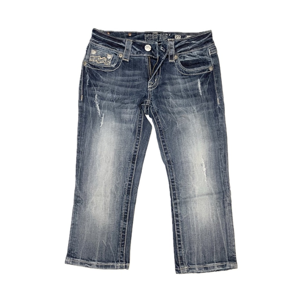 Miss Me Capri Jeans with Embroidered Back Pockets